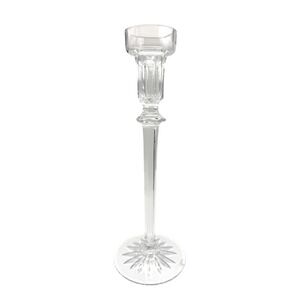Rogaska‎ Crystal Taper Candlestick Holder - 10" Tall - Signed - Starburst Base